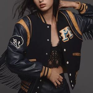 Mother the fringe team spirit bomber jacket small